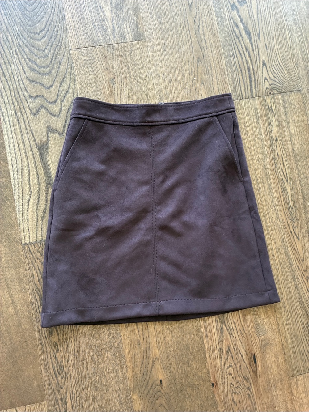 LOFT Dark Brown Mini A-Line Skirt